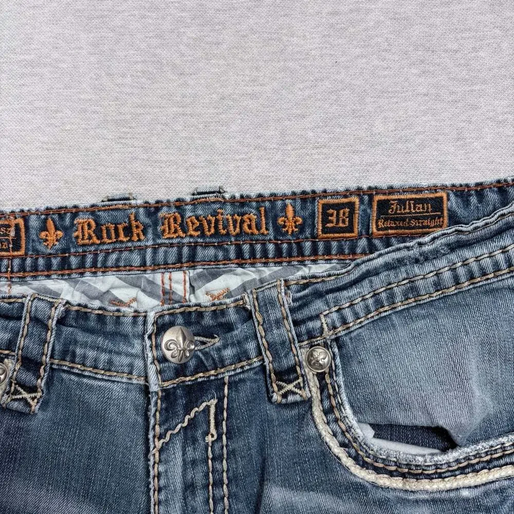Rock Revival Julian Relaxed Straight Jeans